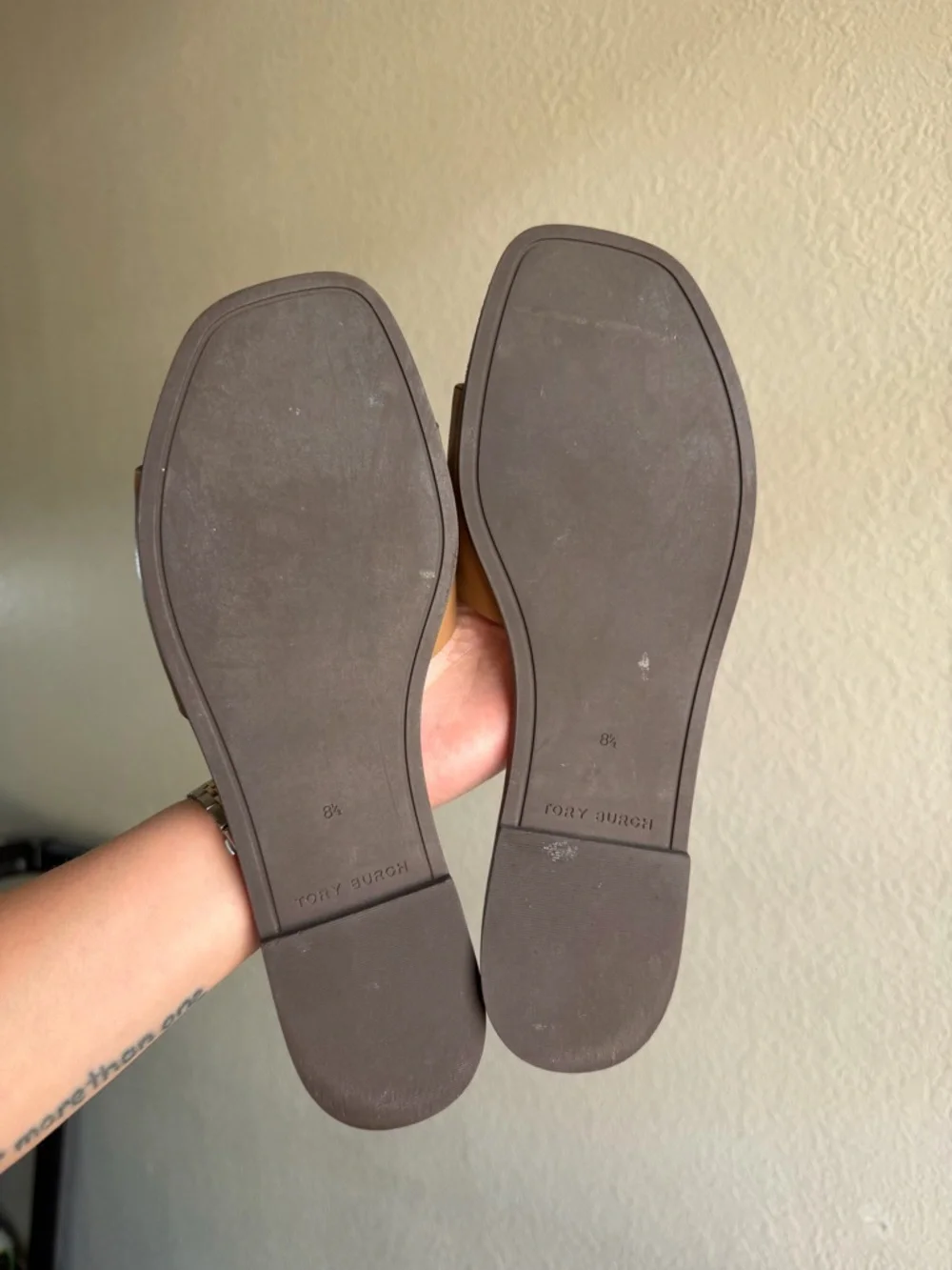 Tory Burch Almond Flour Calf Leather Ines Slide